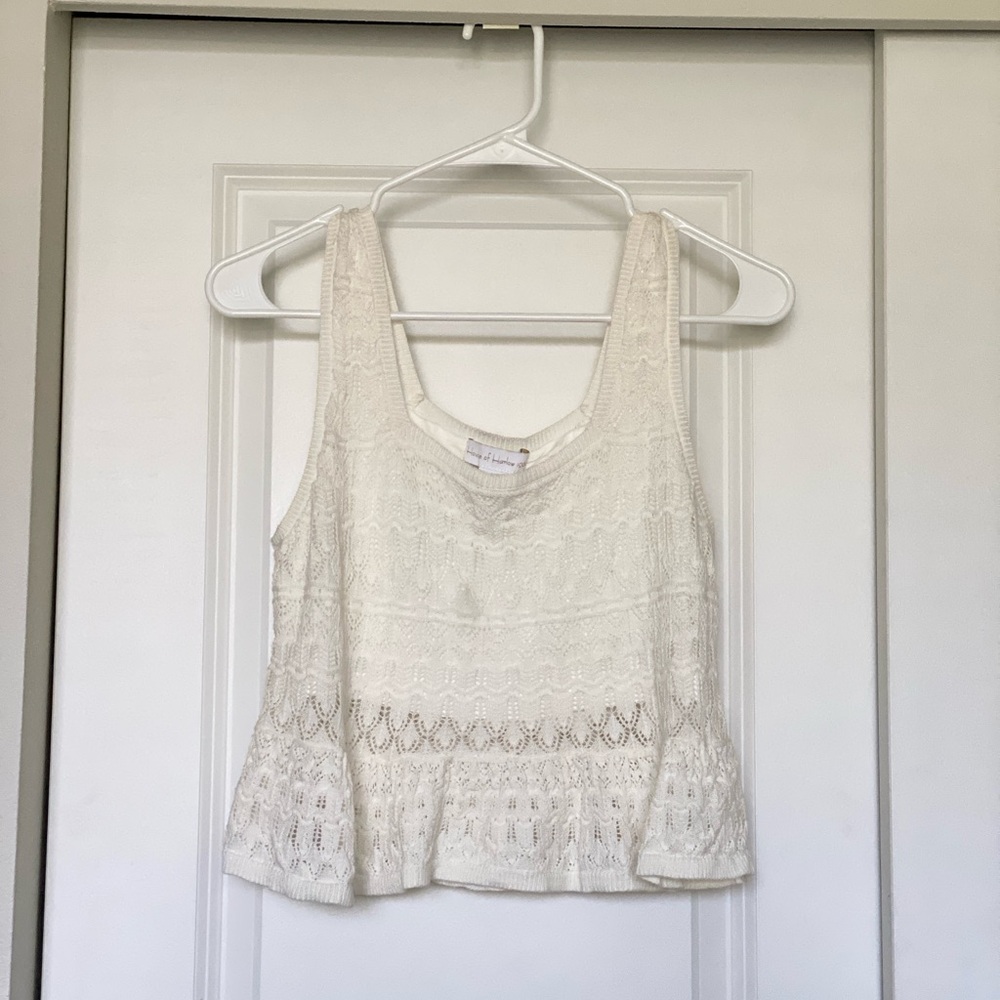 House of Harlow 1960 Cream Lace Tank Top